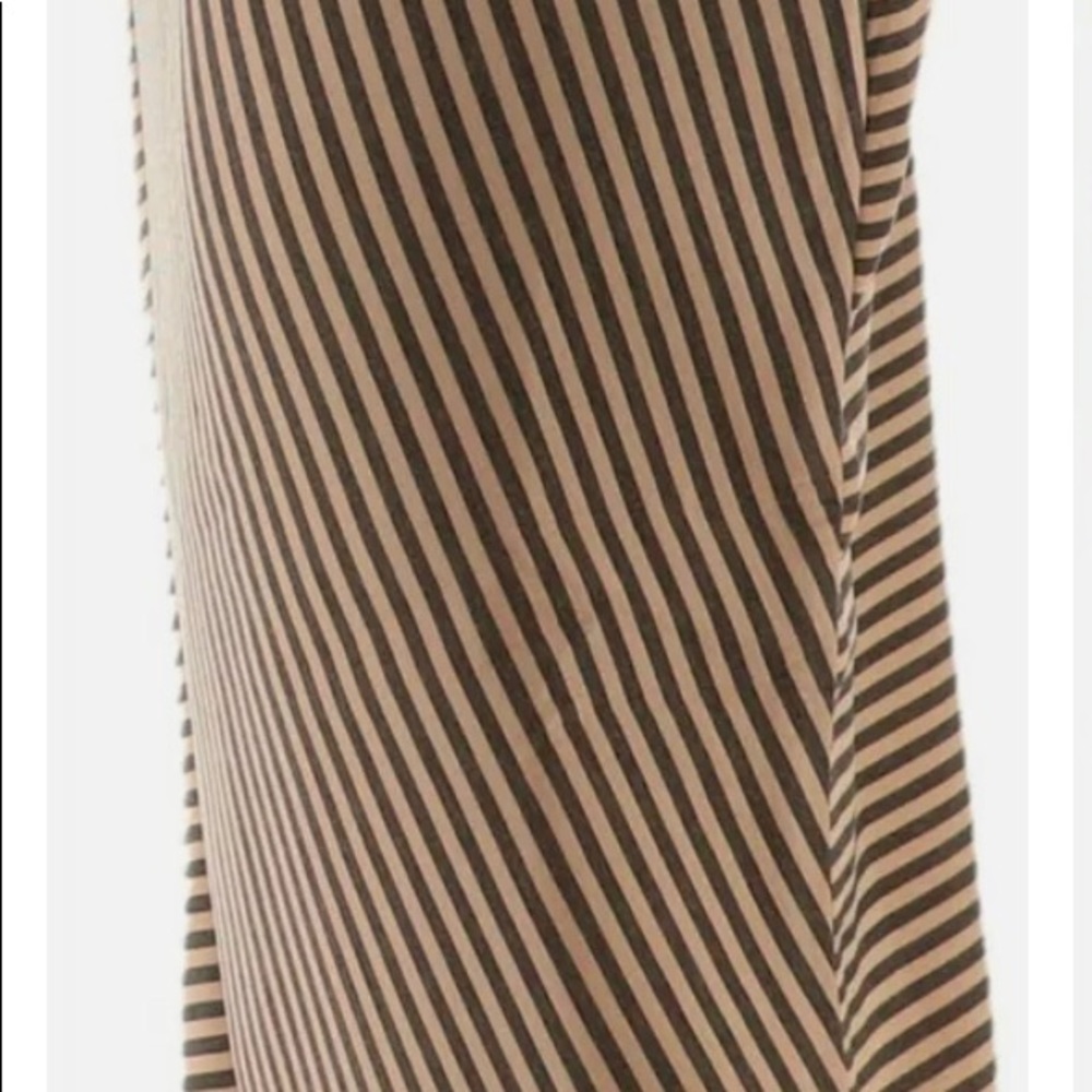 G.I.L.I. Asymmetrical Stripe Faux Wrap Scuba Skirt “Doe” Sexy Career Size 2 New - Picture 6 of 7
